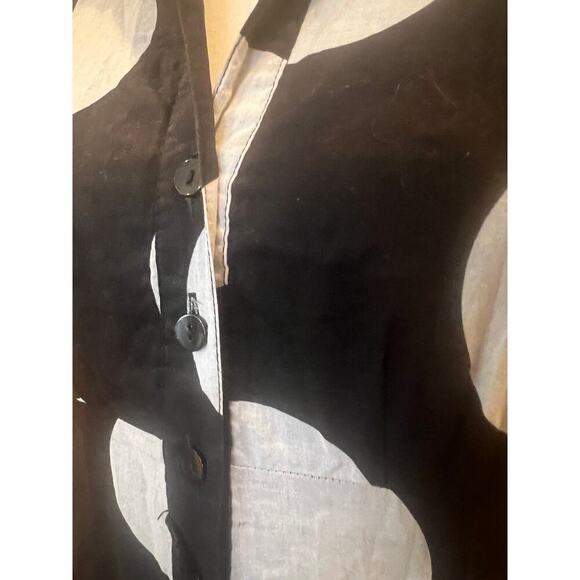 ROBBIE BEE PINUP MIDI BUTTON UP  POLKA DOT DRESS WOMENS SIZE 8 - Picture 7 of 7